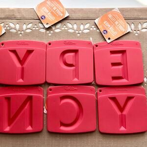 NWT Wilton Silicone "Shape with Fondant" Letter Molds